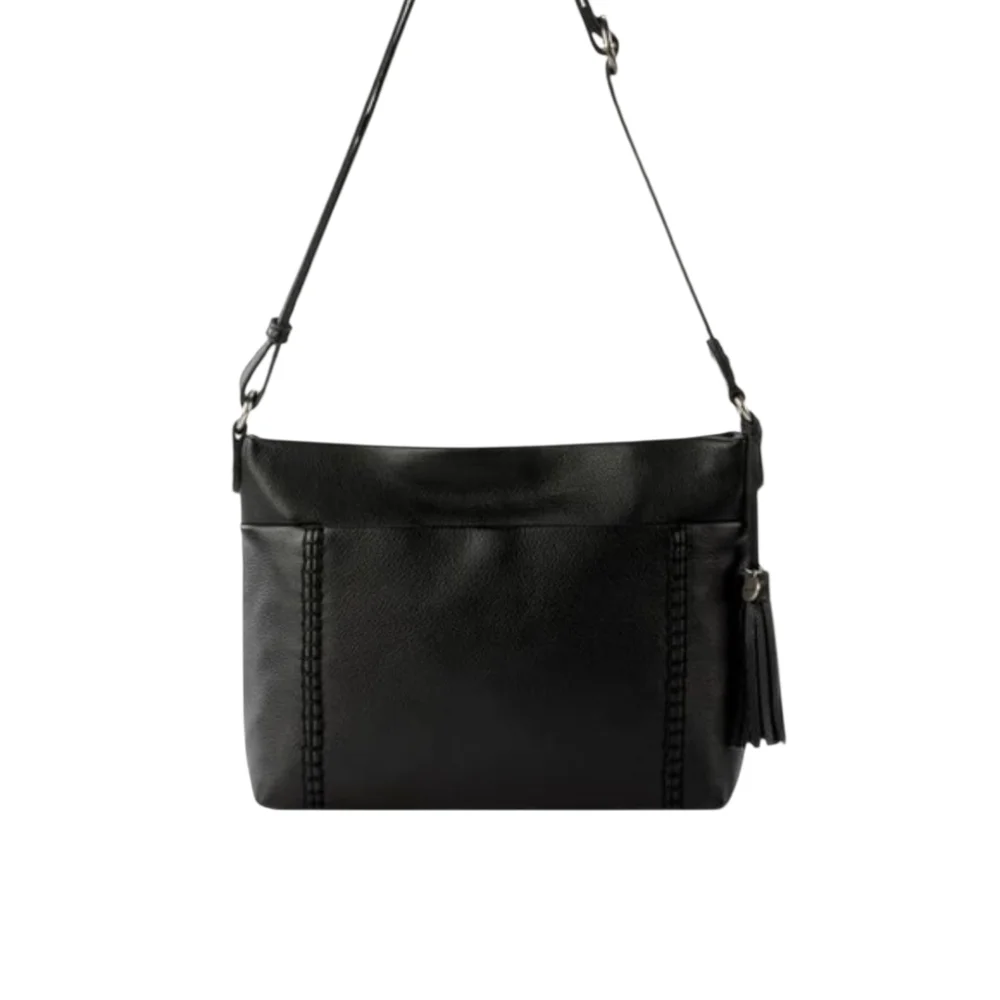 Ampere Creations Boho Vegan Leather Crossbody Bag Braided with Tassle